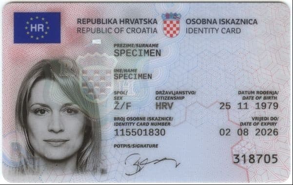 Dowód osobisty — Chorwacja