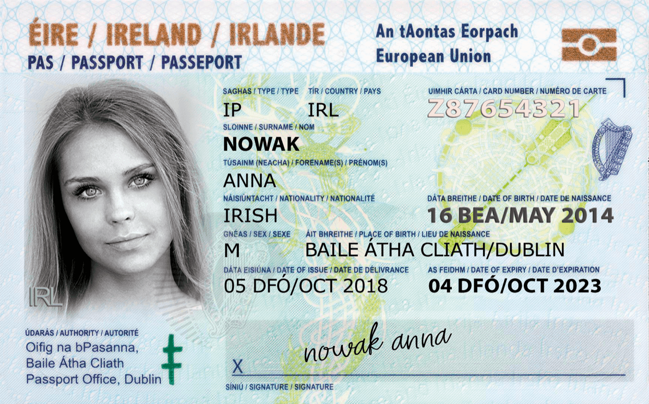 Dowód osobisty — Irlandia