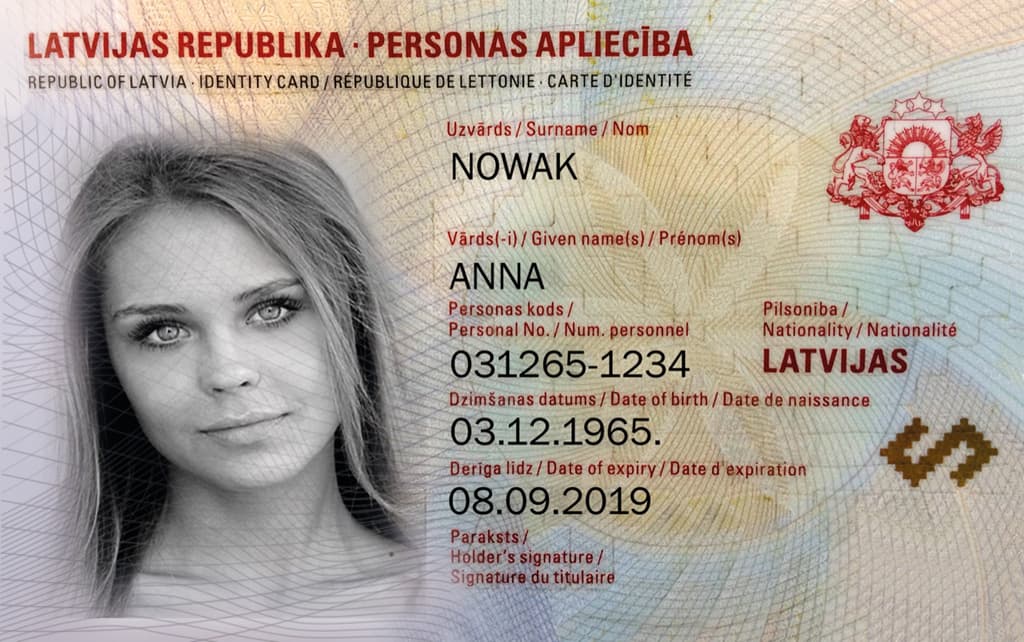 Dowód osobisty — Łotwa