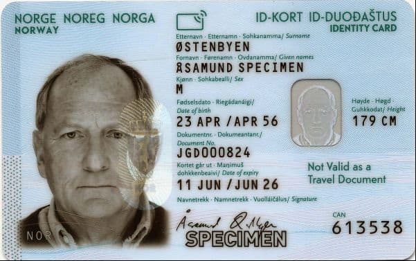 Dowód osobisty — Norwegia