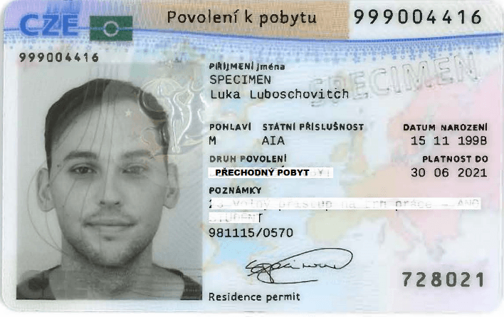 Karta pobytu — Czechy