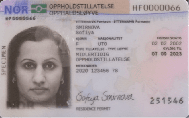 Karta pobytu — Norwegia