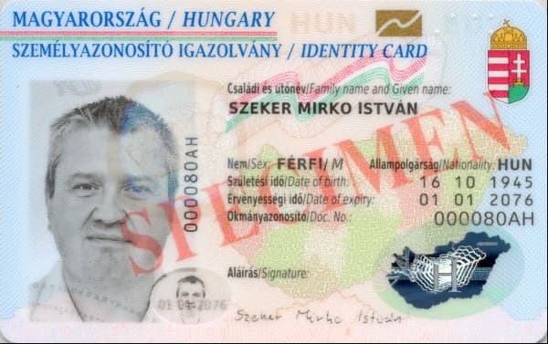 Dowód osobisty — Węgry